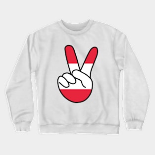 Austria Flag V Sign Crewneck Sweatshirt